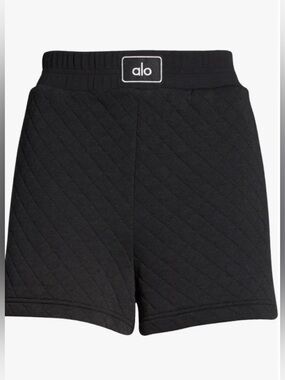Alo Quilted Black Athletic Shorts